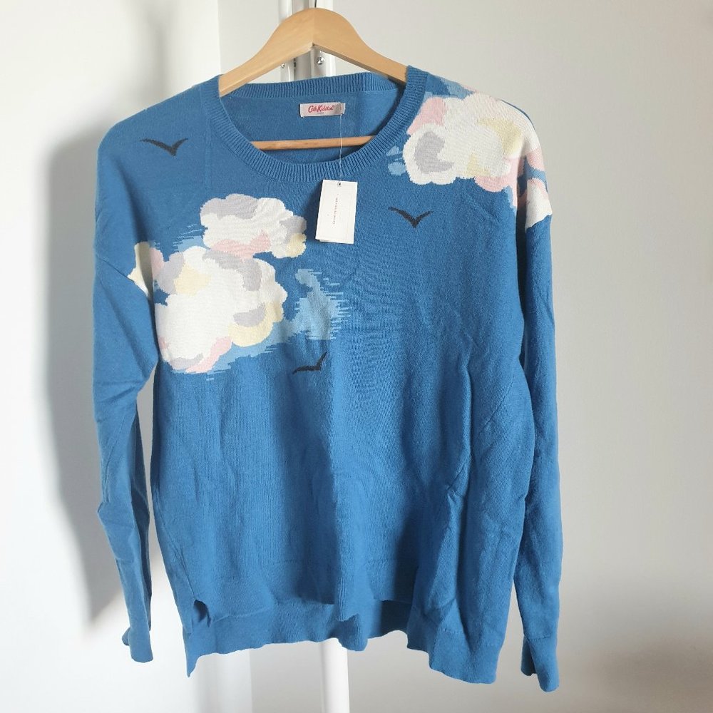 Cloud Intarsia Knit Sweater